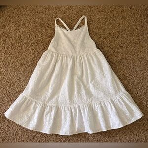 Shabby Chic Girl's White Eyelet Dress Size 10